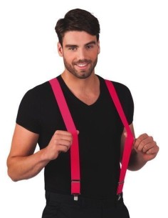 Bretelle rosa - di alta qualità, ideali per il carnevale, feste a tema ed eventi speciali.